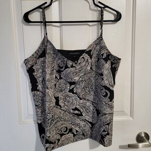 Banana Republic Black and White Paisley Camisole Size L